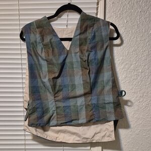 Plaid Sleeveless Women's Top